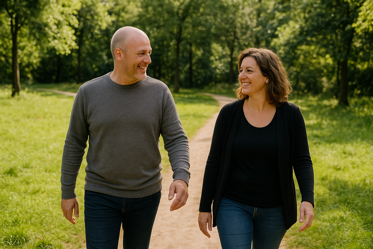Ervaringsdeskundige begeleiding: in gesprek tijdens een wandeling